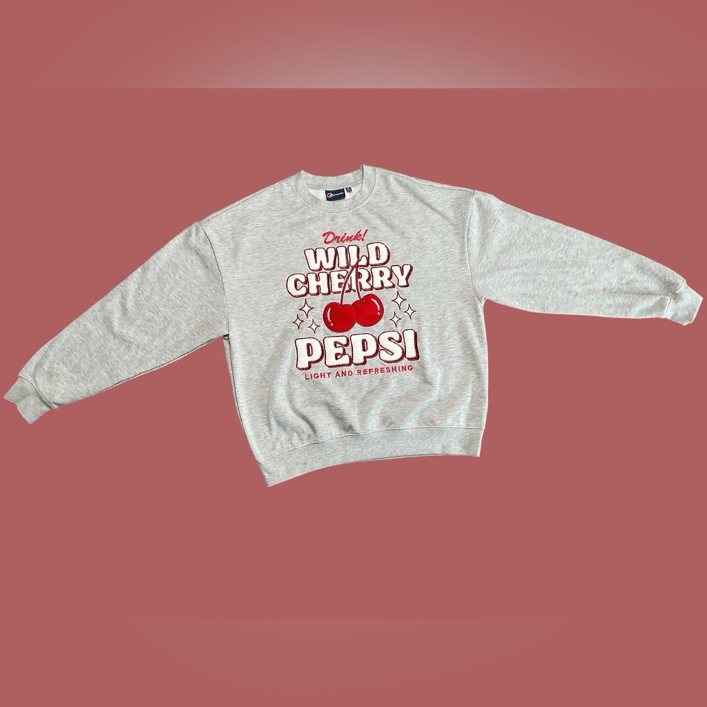 Forever21 x Pepsi Wild Cherry Graphic Sweatshirt in Gray and Red